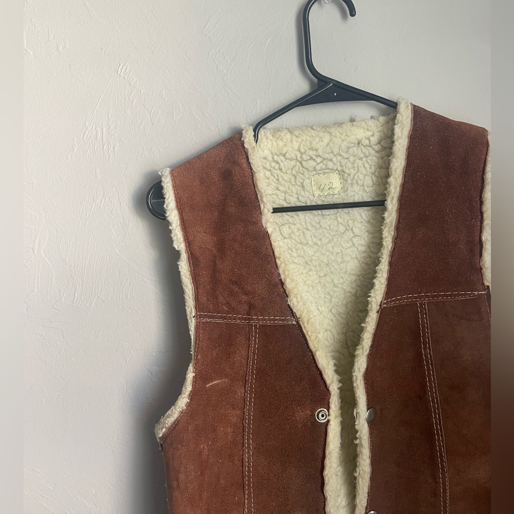 Authentic Vintage Leather & Sheepskin Vest